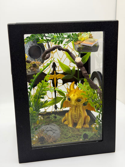 Dragon-Inspired Themed Fully-Decorated Jumping Spider Enclosure | Habitat