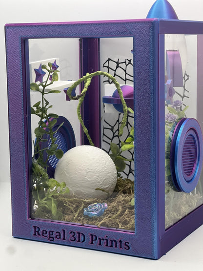 Cosmic Rocket Galaxy Decorated Jumping Spider Enclosure | Habitat