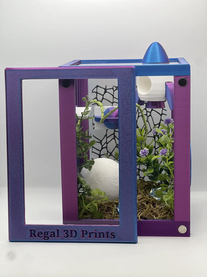 Cosmic Rocket Galaxy Decorated Jumping Spider Enclosure | Habitat