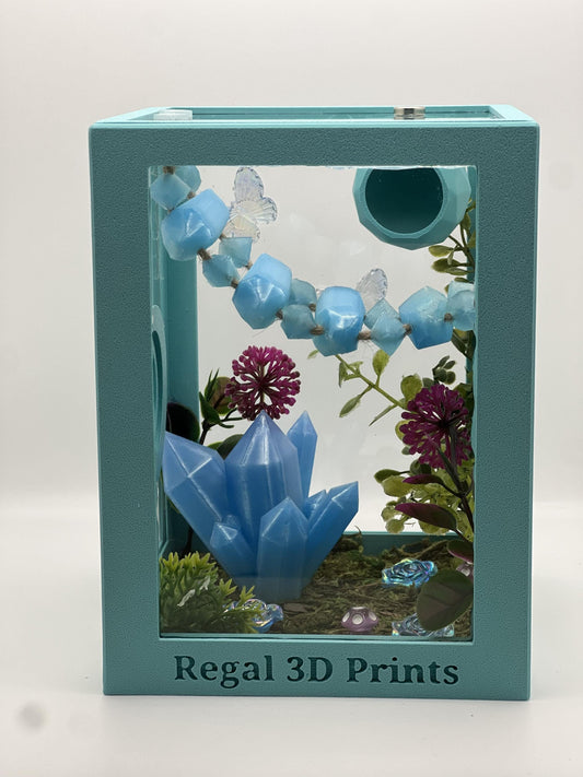 Crystal Forest Jumping Spider Decorated Magnetic Front Enclosure | Habitat