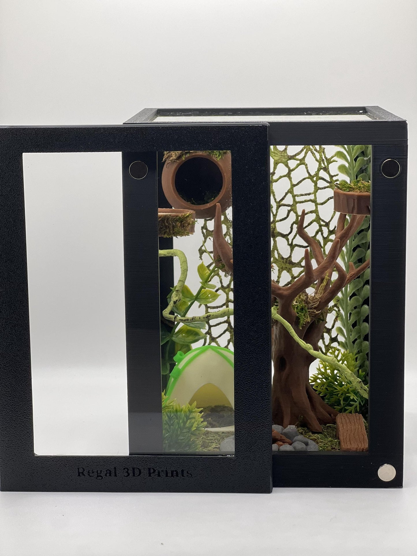 Forest Campout | Camping Decorated Jumping Spider Enclosure | Habitat