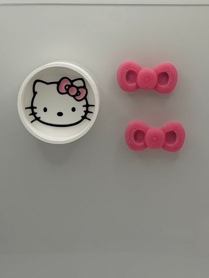 Pink Héllo Kìtty Inspired Bow Magnetic Decor Set | Jumping Spiders | Hide & Ledges