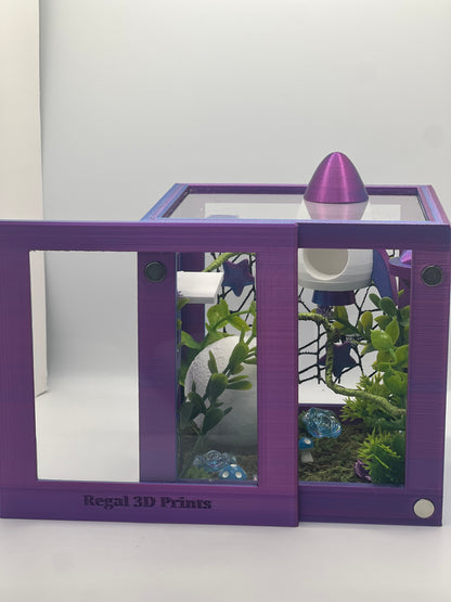 Cosmic Rocket Galaxy Decorated Jumping Spider Enclosure