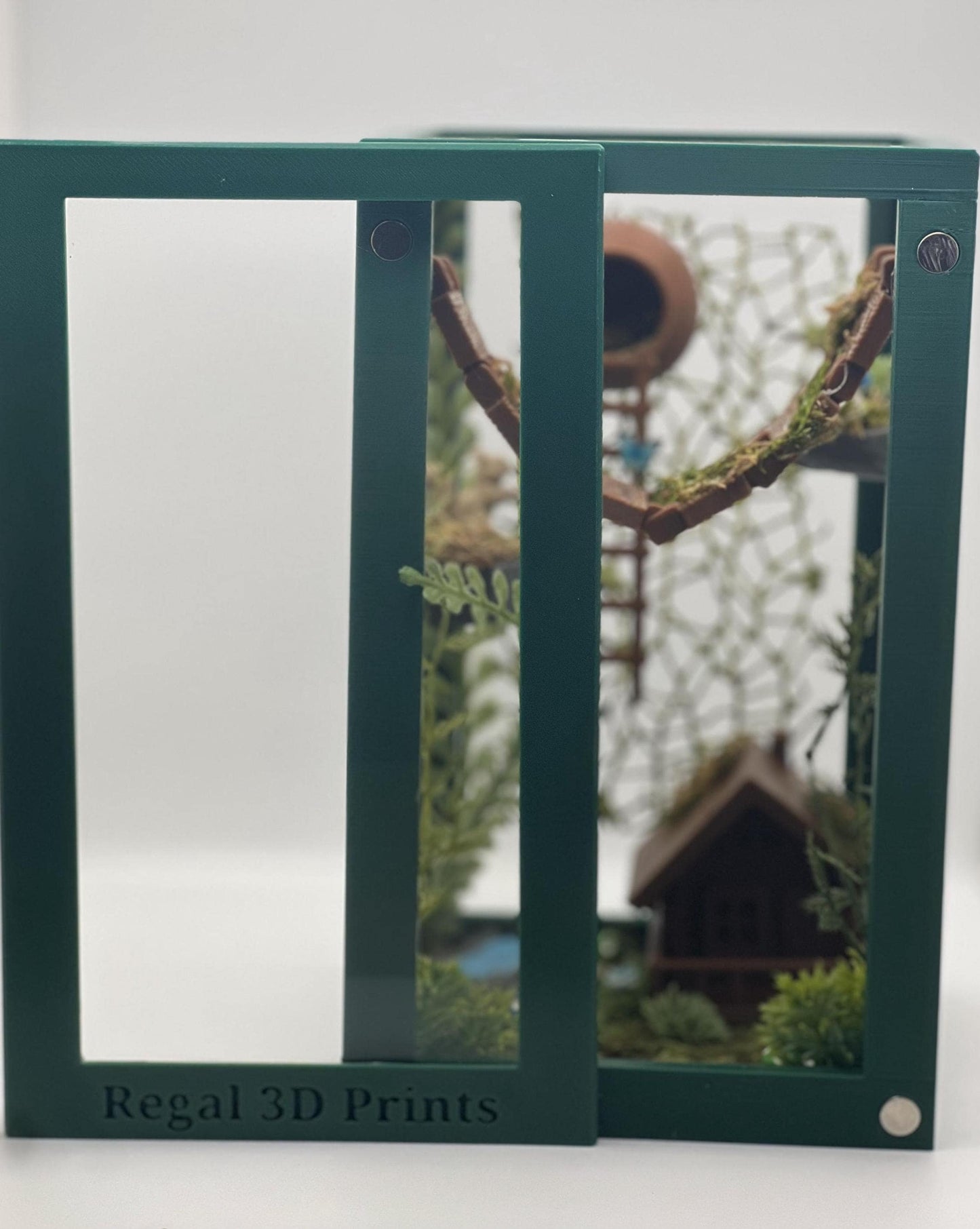 Enchanted Forest Cabin – Fully Decorated Jumping Spider Enclosure | Habitat