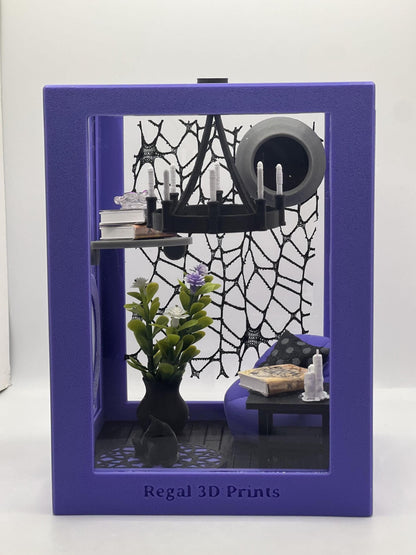 Reading Room Lounge Decorated Jumping Spider Enclosure