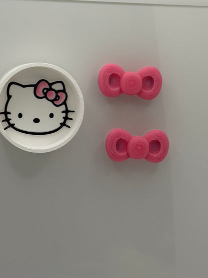 Pink Héllo Kìtty Inspired Bow Magnetic Decor Set | Jumping Spiders | Hide & Ledges
