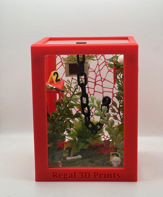 Jumping Spider Fully Decorated Enclosure “Crime Scene” Investigation | Habitat