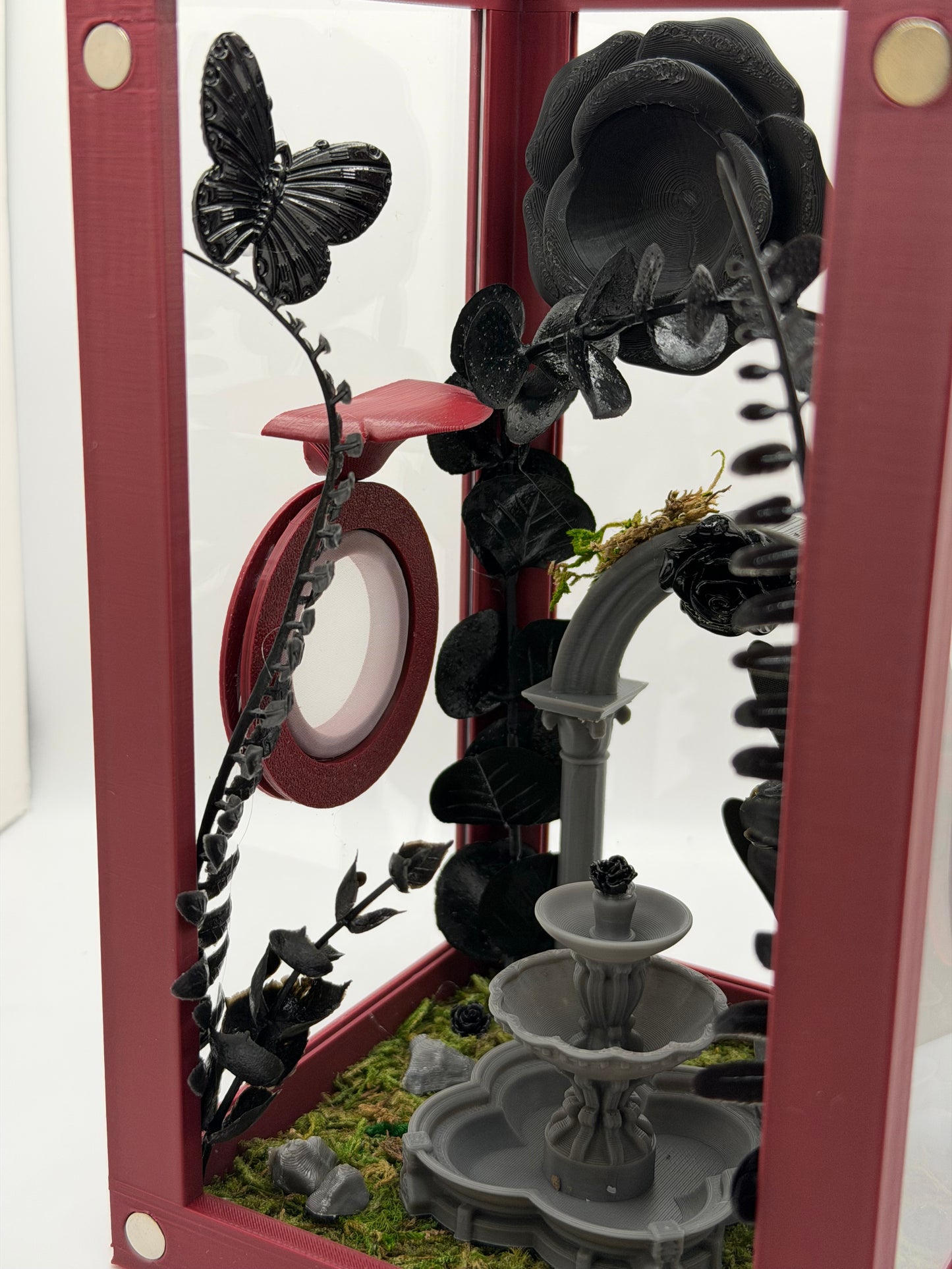 Gothic Garden Decorated Jumping Spider Enclosure