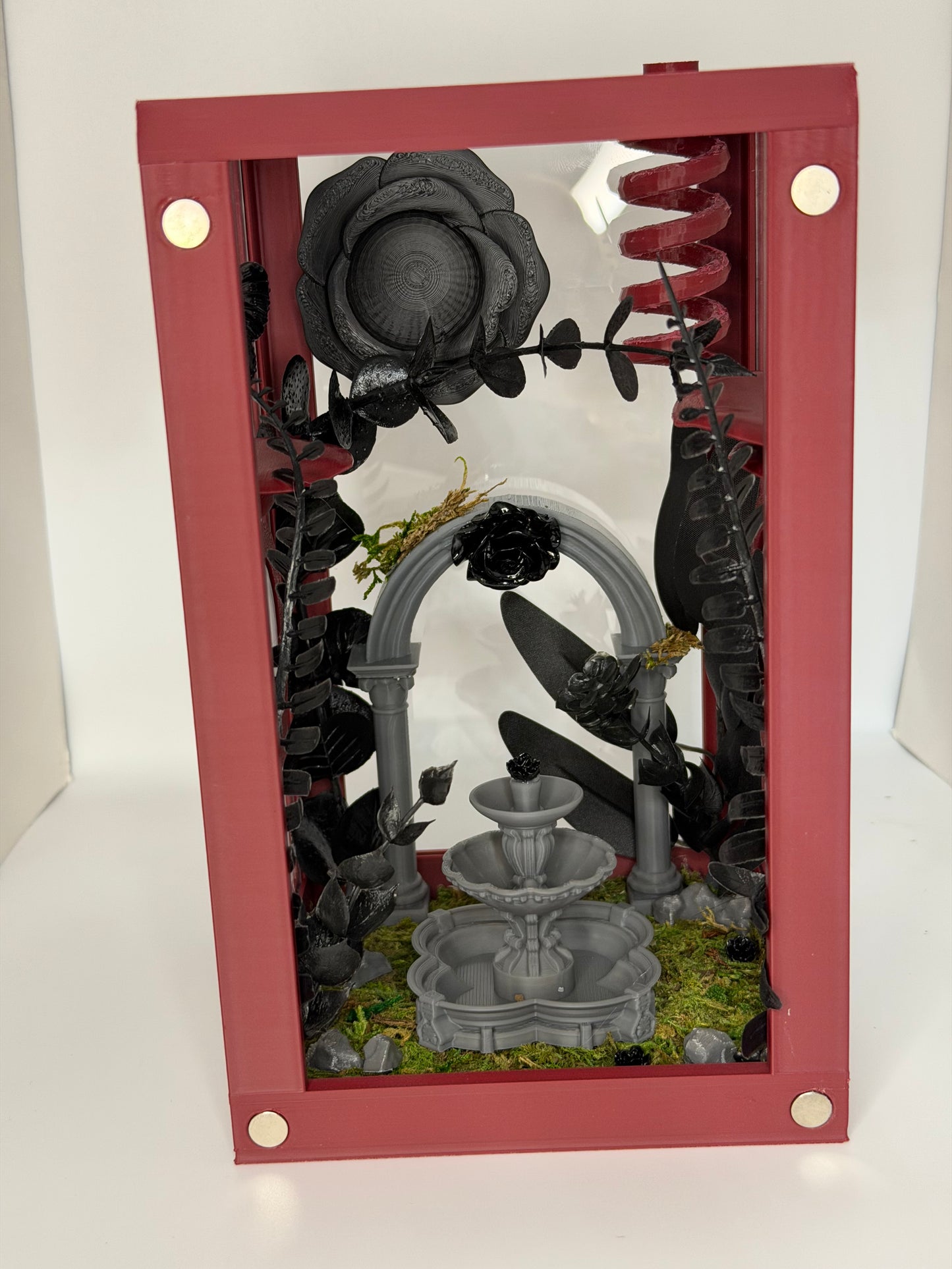 Gothic Garden Decorated Jumping Spider Enclosure