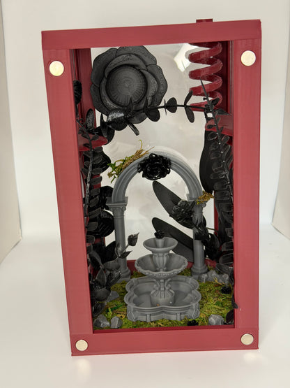 Gothic Garden Decorated Jumping Spider Enclosure