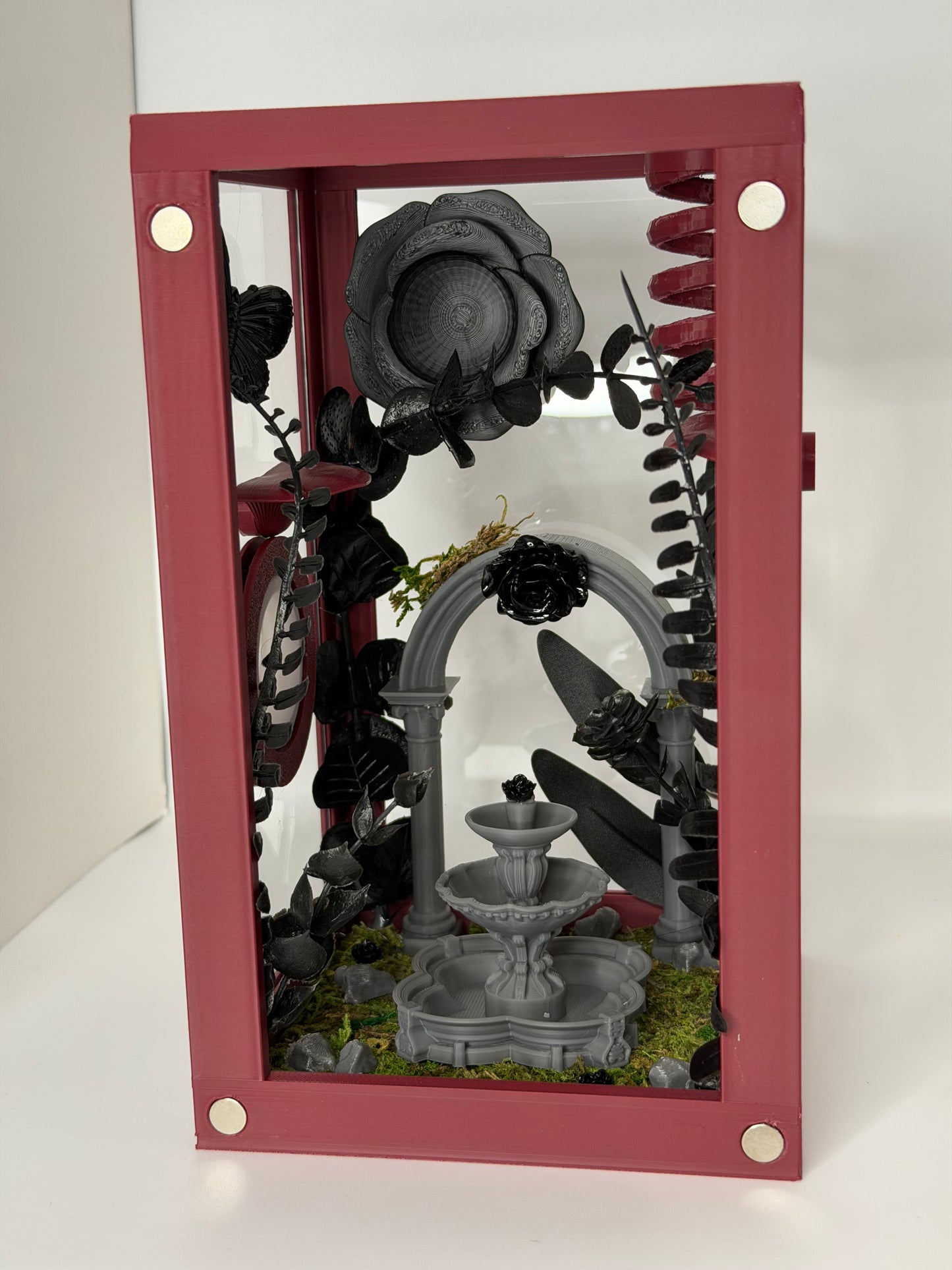 Gothic Garden Decorated Jumping Spider Enclosure