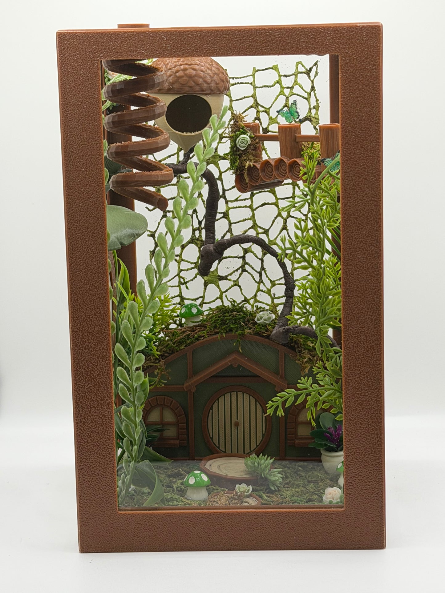 Woodland Cottage Themed Jumping Spider Enclosure | Habitat