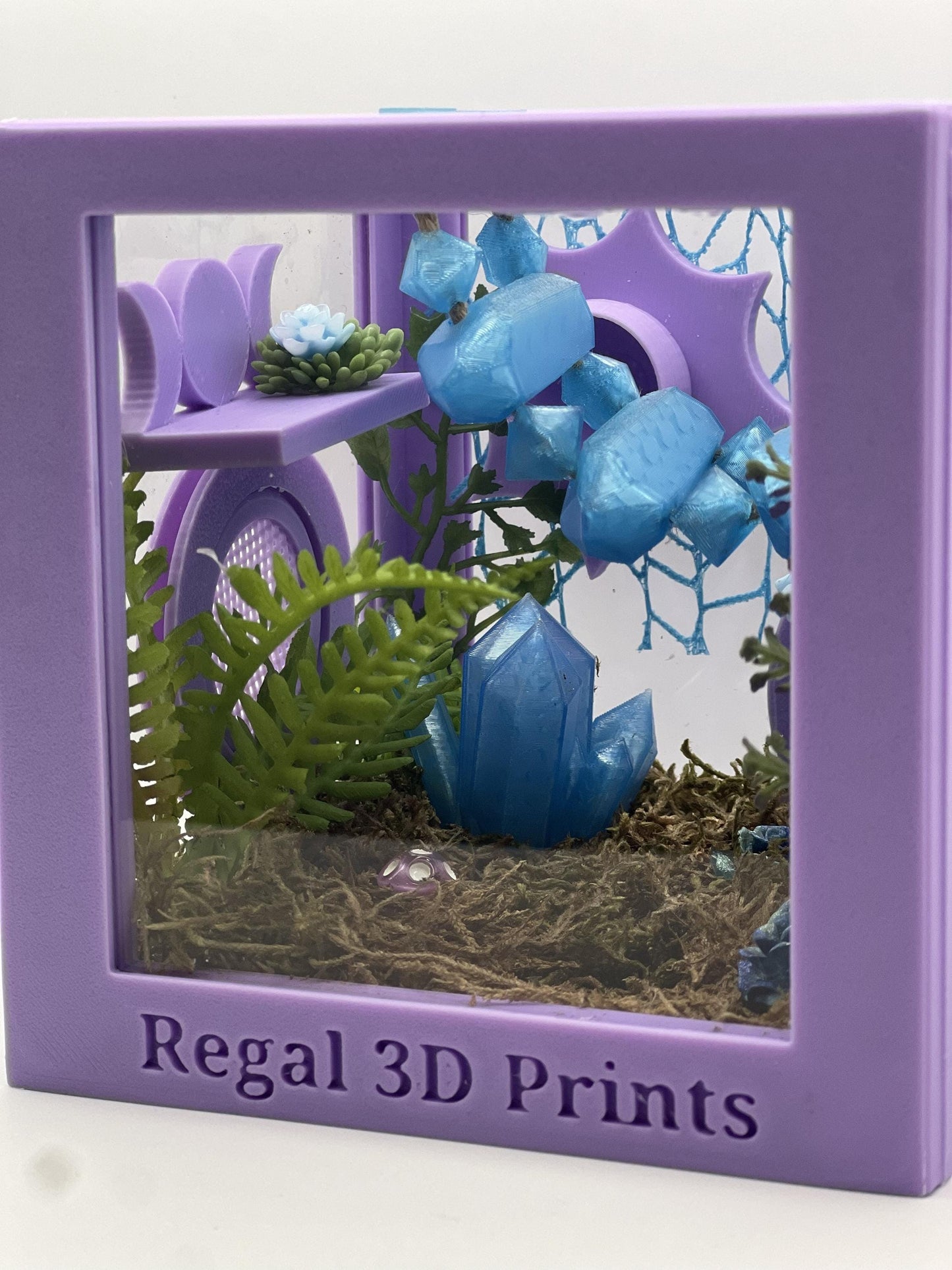 Crystal Cavern Fantasy Jumping Spider Decorated Enclosure | Habitat