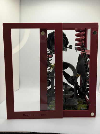 Gothic Garden Decorated Jumping Spider Enclosure