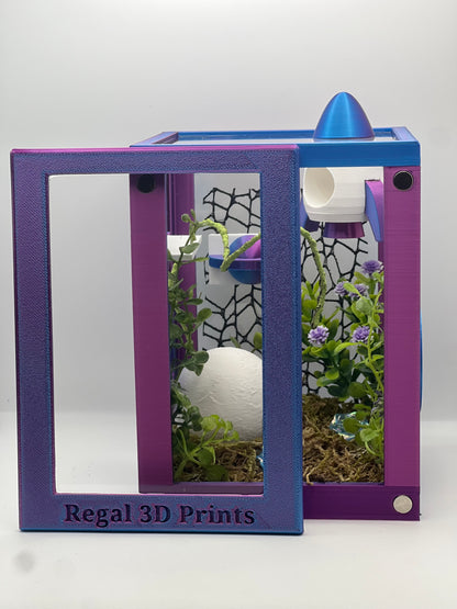 Cosmic Rocket Galaxy Decorated Jumping Spider Enclosure