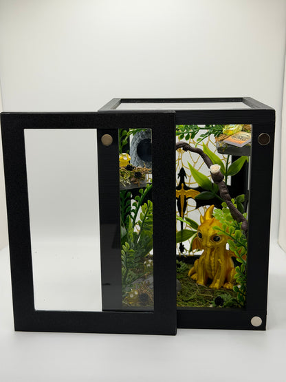 Dragon-Inspired Themed Fully-Decorated Jumping Spider Enclosure | Habitat