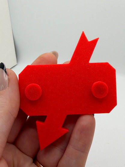 Light-Up Style Arrow Sign – Magnetic Decor | Ledge for Jumping Spiders