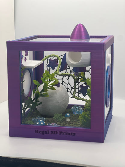 Cosmic Rocket Galaxy Decorated Jumping Spider Enclosure