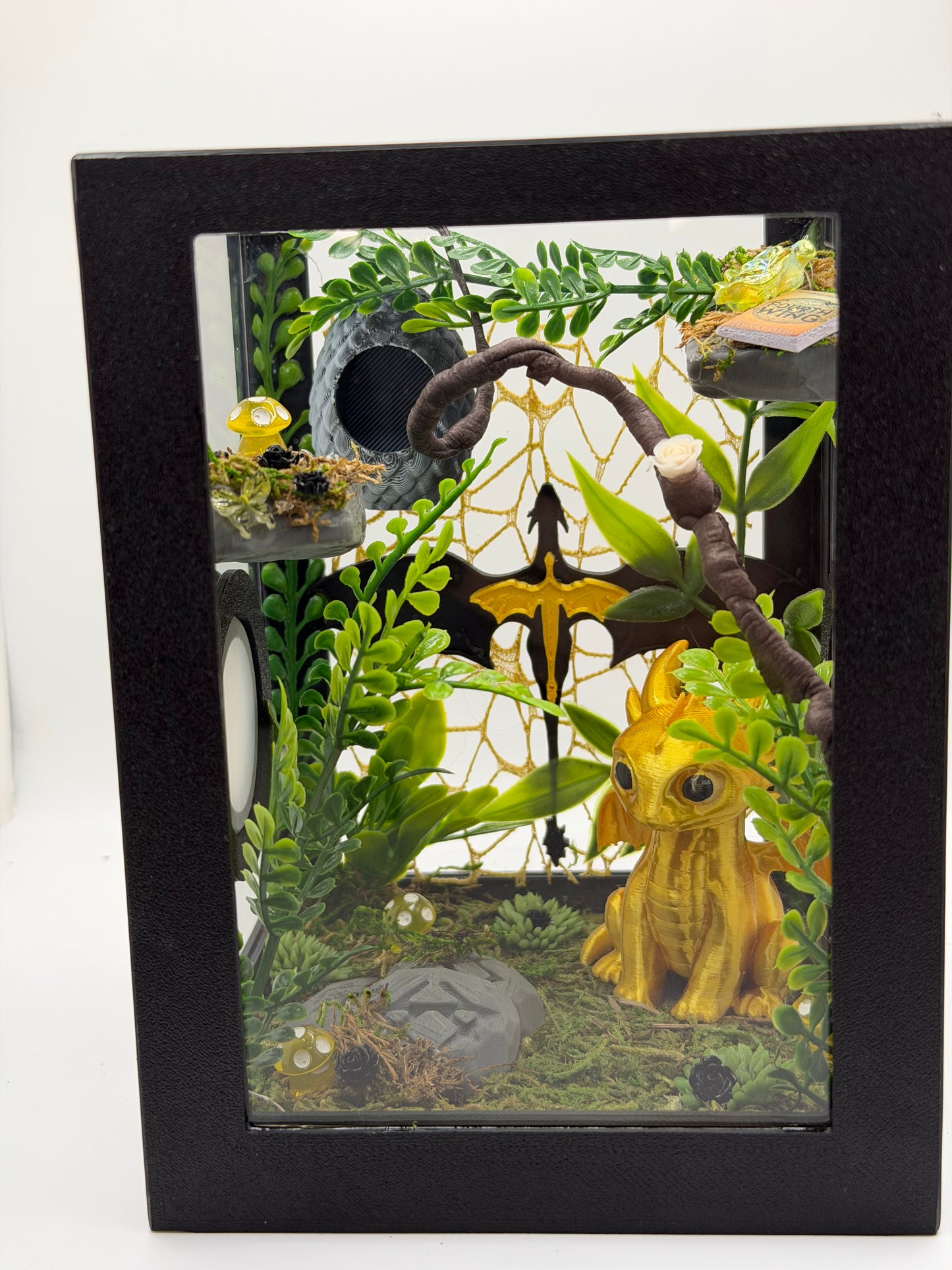 Dragon-Inspired Themed Fully-Decorated Jumping Spider Enclosure | Habitat