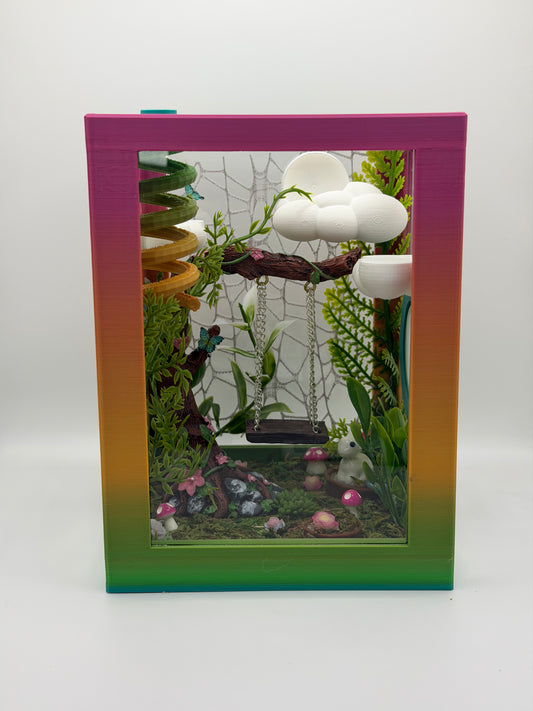 Whimsical Fairy Garden Jumping Spider Enclosure | Habitat