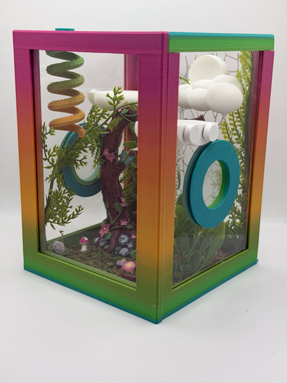 Whimsical Fairy Garden Jumping Spider Enclosure | Habitat