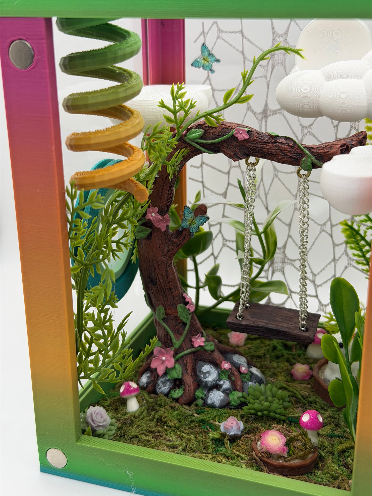 Whimsical Fairy Garden Jumping Spider Enclosure | Habitat