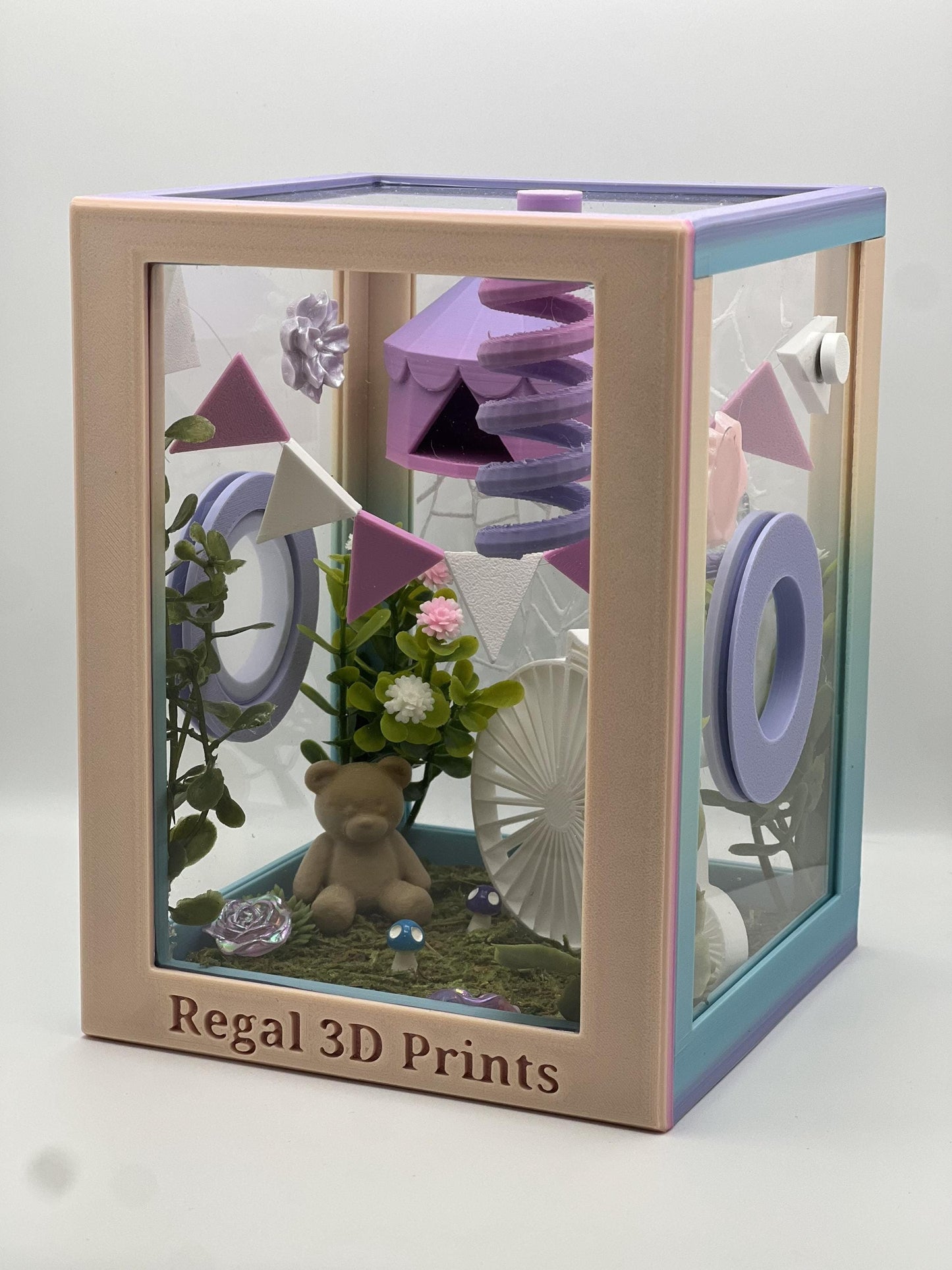 Circus-Themed Jumping Spider Decorated Enclosure | Habitat