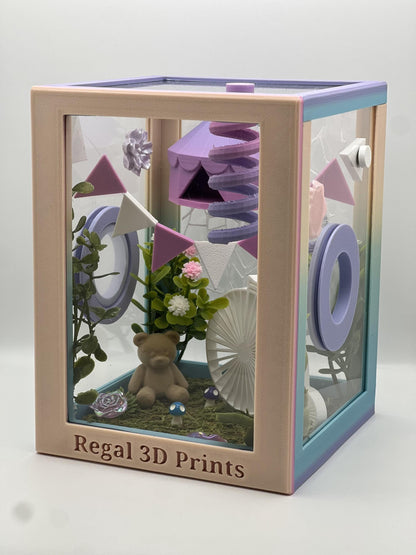 Circus-Themed Jumping Spider Decorated Enclosure | Habitat