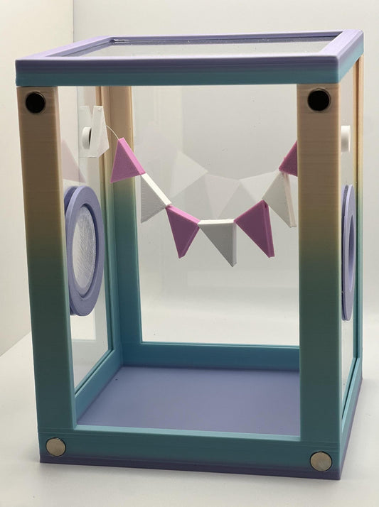 Magnetic Jumping Spider Climbing Bunting Garland Enclosure Decor | Circus Theme