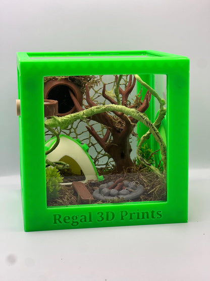 Forest Campout | Camping Decorated Jumping Spider Enclosure | Habitat