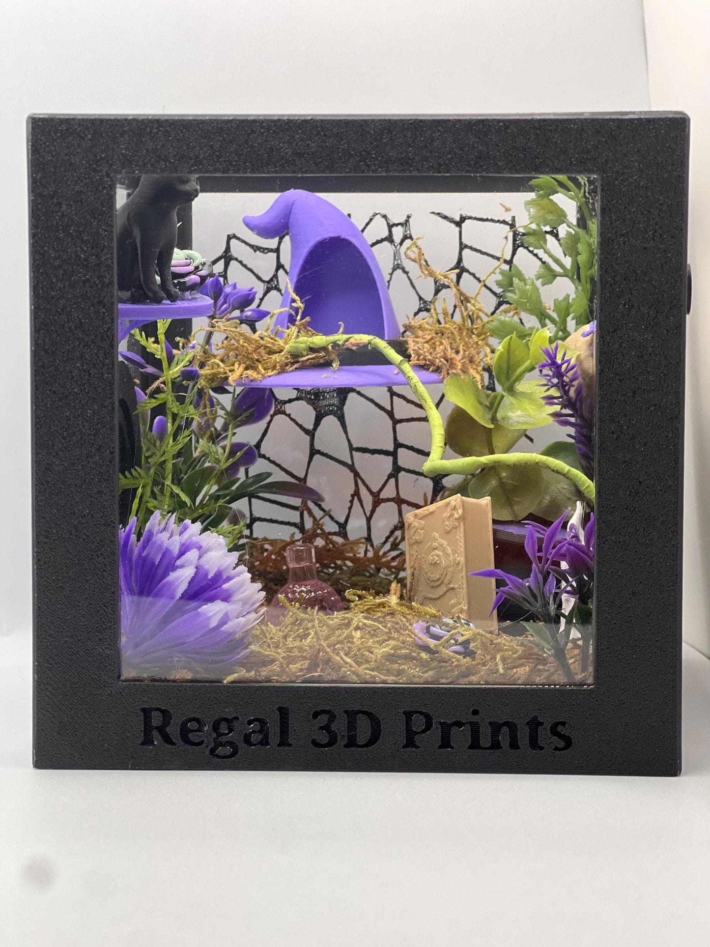 Enchanted Purple Witch Enclosure – Decorated Jumping Spider Habitat