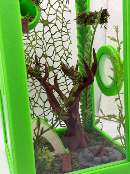 Forest Campout | Camping Decorated Jumping Spider Enclosure | Habitat