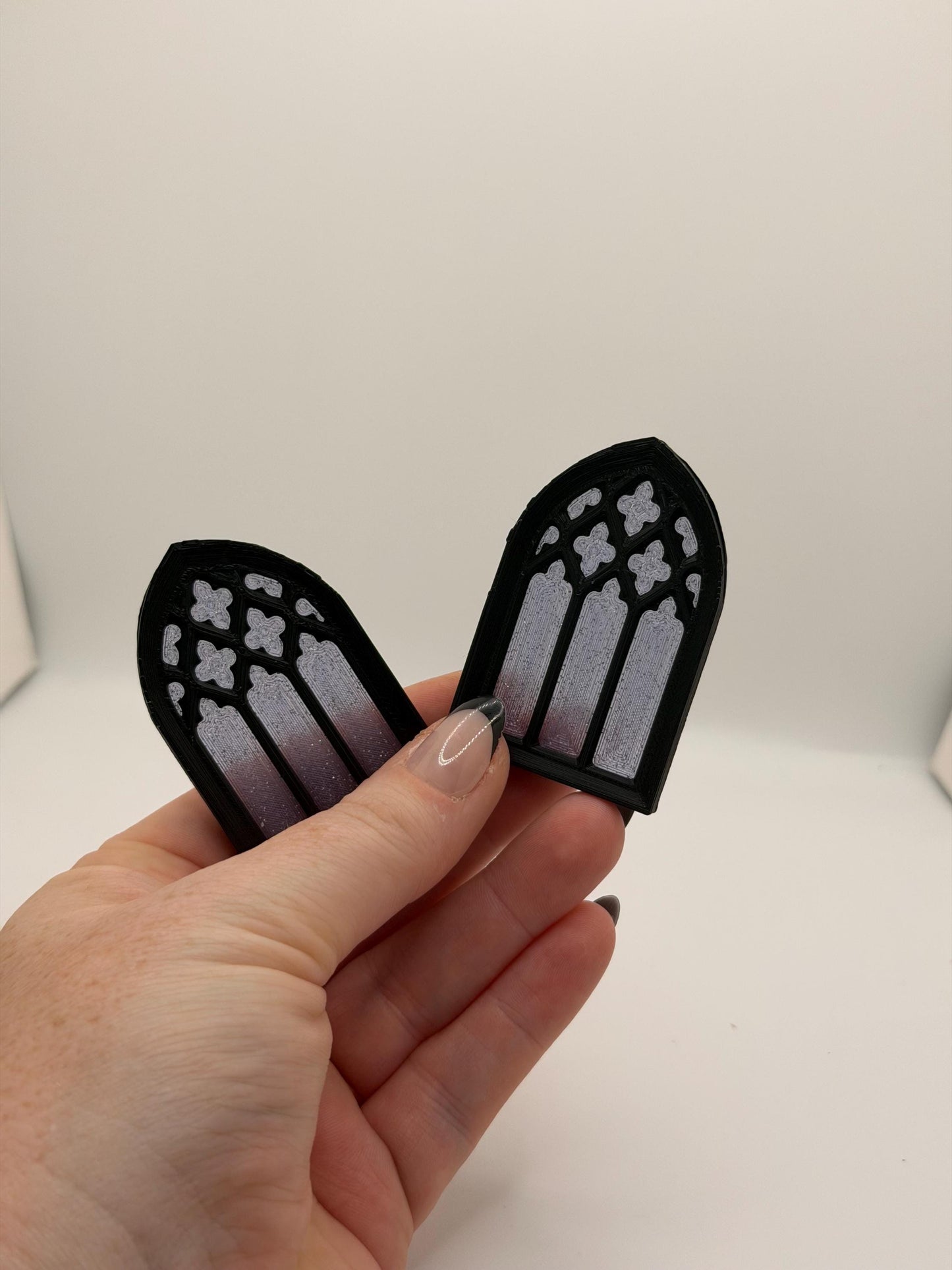 Cathedral “Stained Glass” Arched Windows Jumping Spider Decor