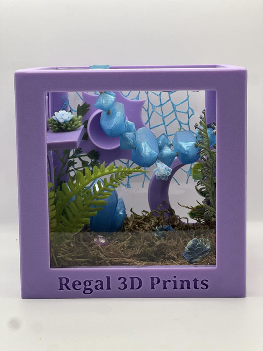 Crystal Cavern Fantasy Jumping Spider Decorated Enclosure | Habitat