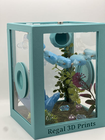 Crystal Forest Jumping Spider Decorated Magnetic Front Enclosure | Habitat