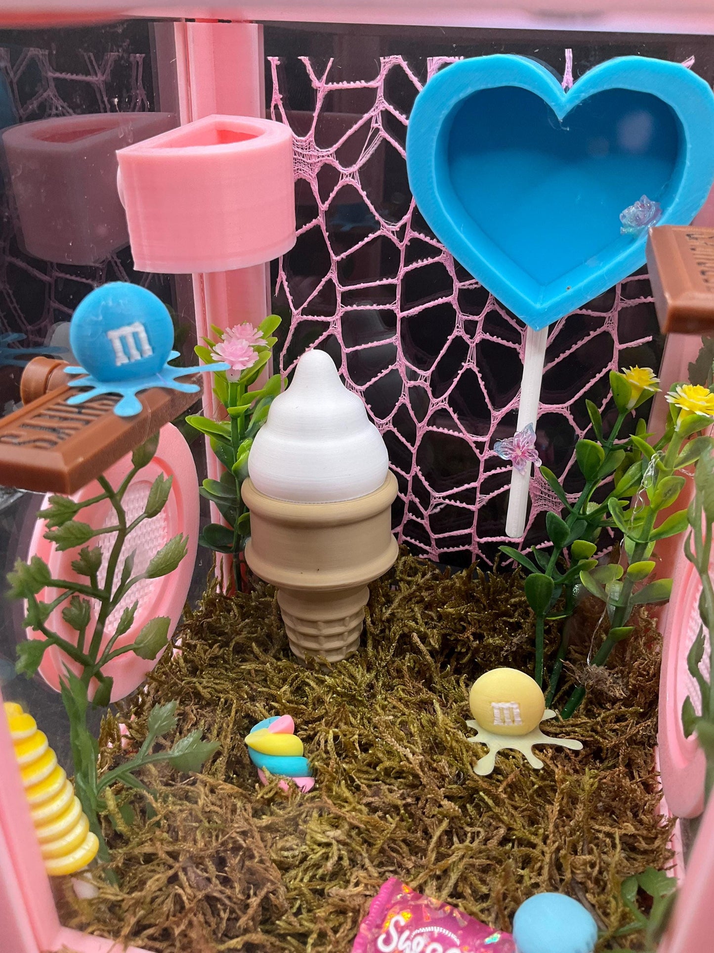 Ice Cream Dream | Candy Themed Decorated Jumping Spider Enclosure