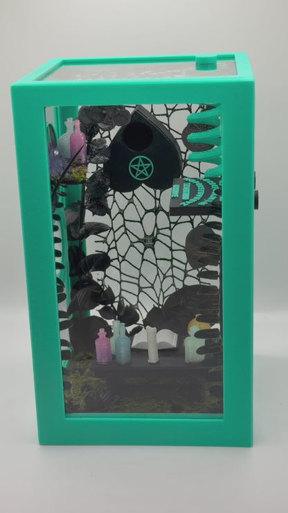 Witchy Altar-Themed Jumping Spider Magnetic Enclosure | Habitat