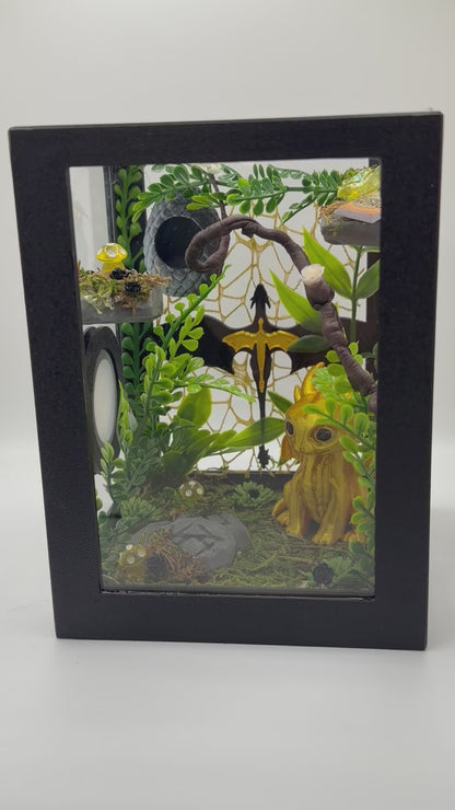 Dragon-Inspired Themed Fully-Decorated Jumping Spider Enclosure | Habitat